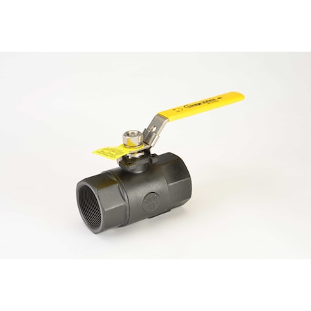 Chicago Valves And Controls 1-1/2", 2 Piece Standard Port Carbon Steel Ball Valve with FNPT Ends 2446R015